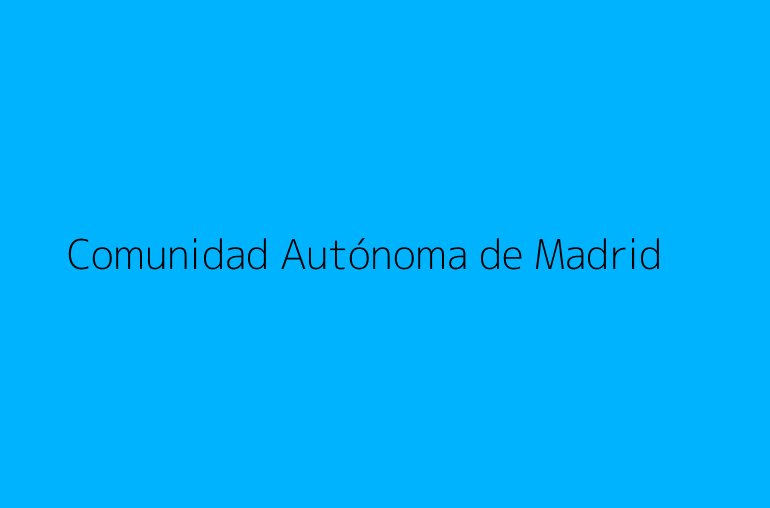 Comunidad Autónoma de Madrid